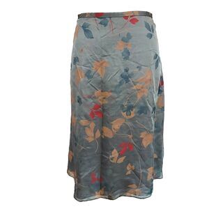 Oscar De La Renta Silk Skirt Womens Size 12 Flowy Floral A Line Knee Length NEW